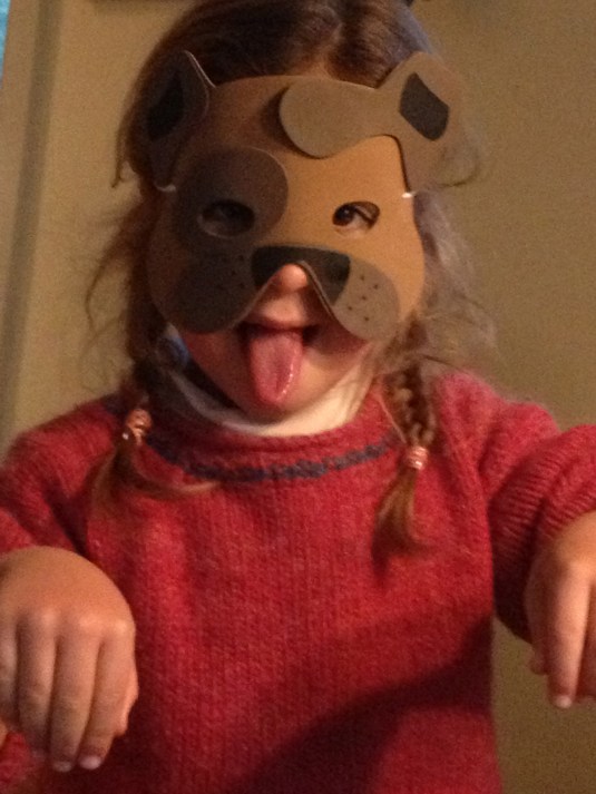 Annika In Dog Mask Photo by Jeanne