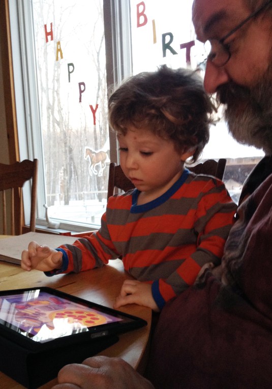 Oliver fits shapes; studies contours!