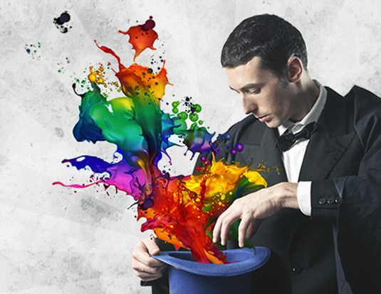 Spectrum magic: rainbow waves