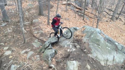 Peter rides the rocks