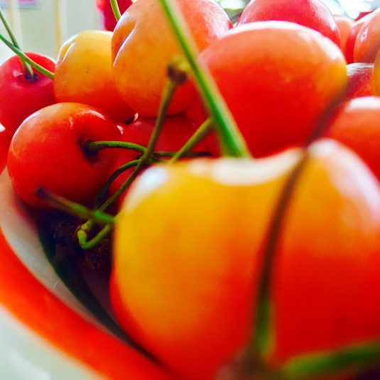 Macro Shot of Cherries
