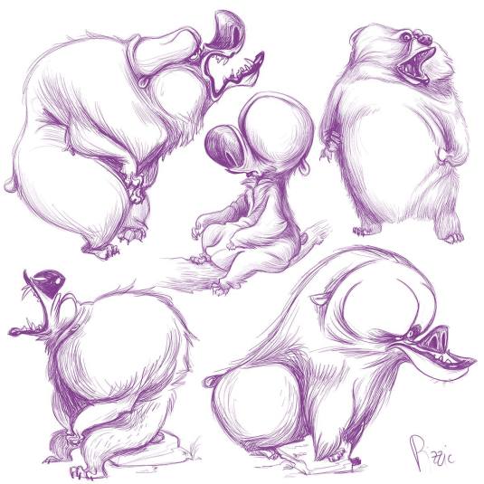 Bears by Huguette Pizzic