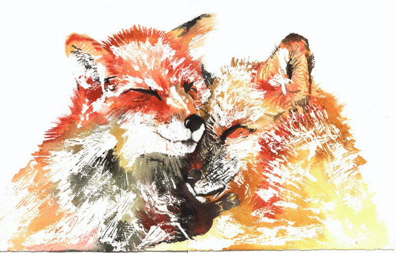 jeanne's_watercolors-2001-foxes copy