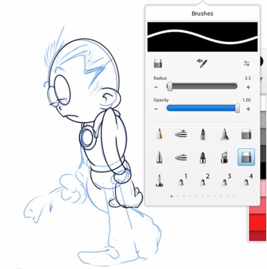 George sketches for his second book to come soon