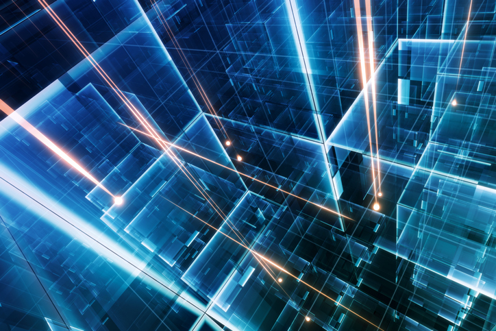 Futuristic network digital space